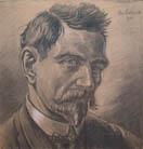 Christian Leibbrandt, Selfportrait in charcoal 1912 (click to enlarge) 
