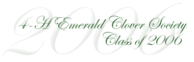 4-H Emerald Clover Society Class of 2004