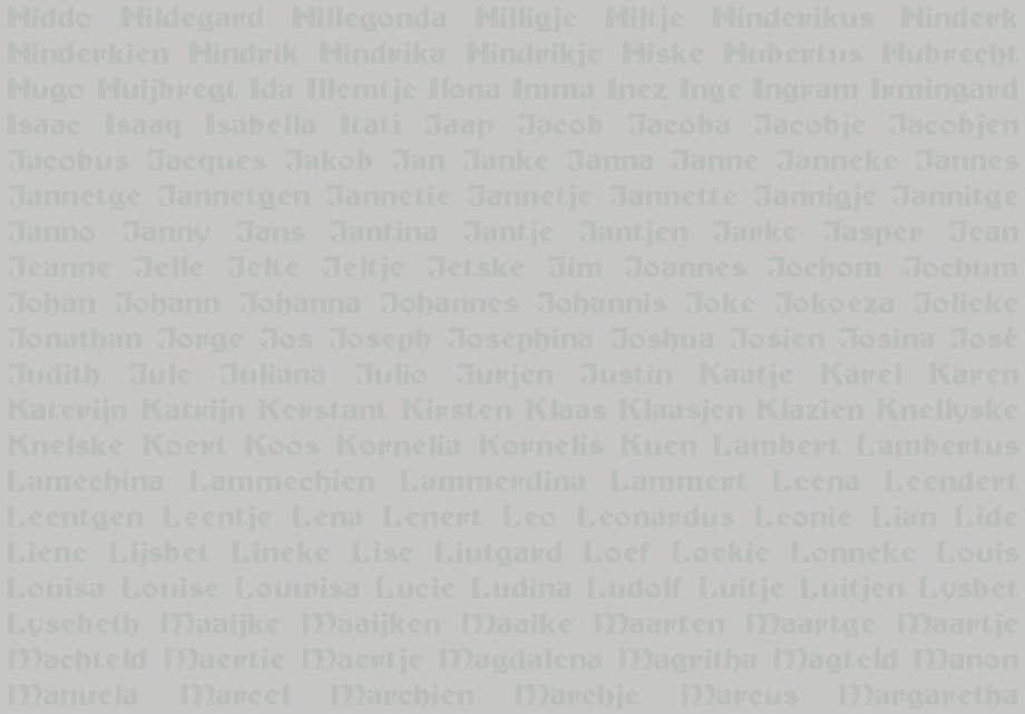 Alle voornamen